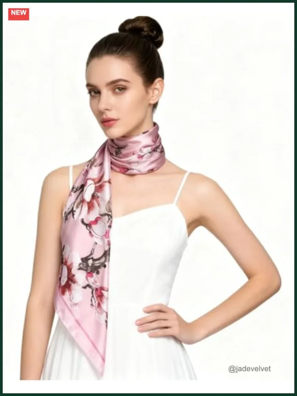 Satin Head Scarf for Women Silk Like Hair Wrap 35x35 in Square Bandana